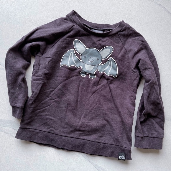 WHISTLE FLUTE halloween bat sweatshirt 3-4 Years - Picture 1 of 4